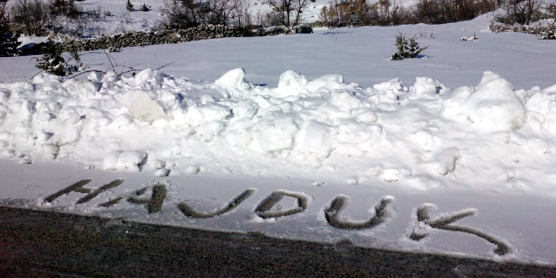 Hajduk u snijegu (Kupres)