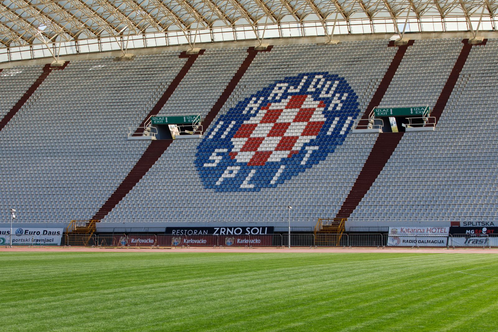 Futbalk on X: HNK Hajduk Split are returfing their pitch at Stadion  Poljud, which has been plagued with problems since Ultra Festival took  place in the stadium over the summer #Hajduk #CRO