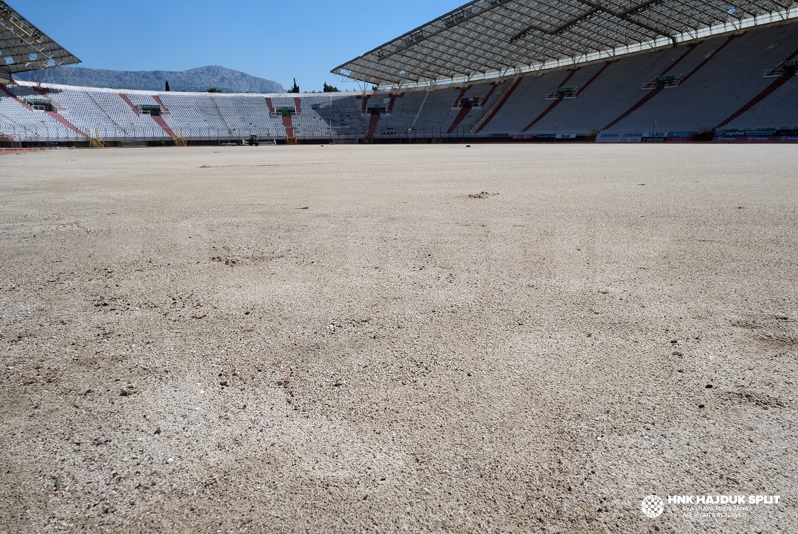 Futbalk on X: HNK Hajduk Split are returfing their pitch at Stadion  Poljud, which has been plagued with problems since Ultra Festival took  place in the stadium over the summer #Hajduk #CRO