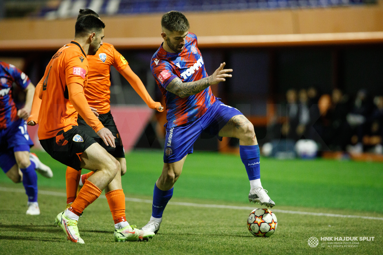 Rijeka, Croatia. 24th May, 2023. Dario Melnjak of Hajduk Split in action  during the SuperSport Croatian Football Cup final match between HNK Hajukd  and HNK Sibenik at HNK Rijeka Stadium in Rijeka