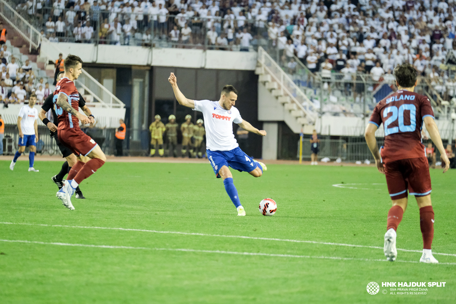 Rijeka, Croatia. 24th May, 2023. Players of Hajduk Split celebrate with the  trophy after the victory against xxx in their SuperSport Croatian Football  Cup final match at HNK Rijeka Stadium in Rijeka