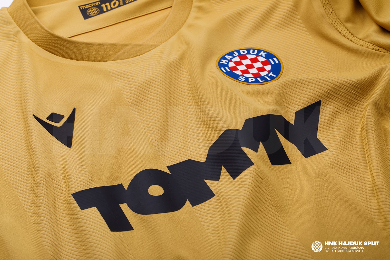 Macron Hajduk Split Special Edition Short Gold Hajduk Fan Fußballhose Kroatien
