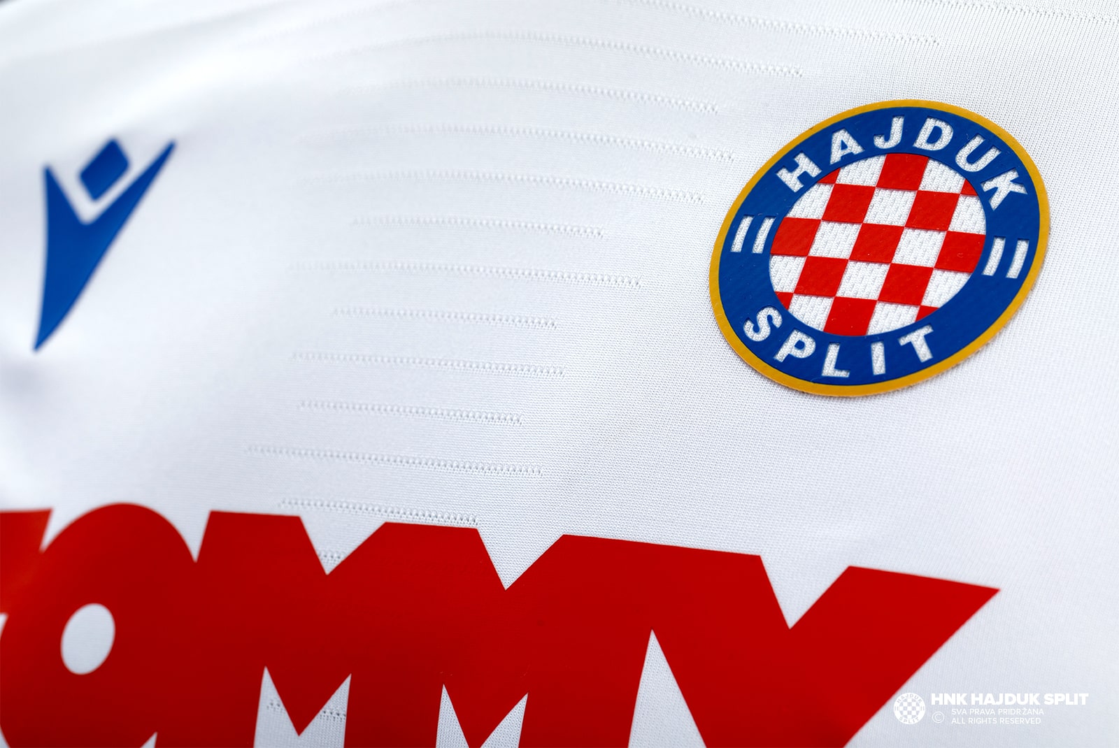Macron Hajduk Split 2nd Away Short weiß Hajduk Fan Fußballhose Kroatien S-XXL 