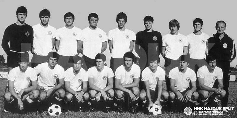 NK Hajduk Split team group in 1975-76.