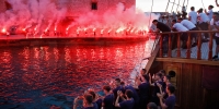 Hajduk u Dubrovniku: Veličanstven doček za Bijele u staroj gradskoj jezgri
