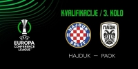 Hajduk protiv PAOK-a u 3. kolu kvalifikacija za UEFA Konferencijsku ligu