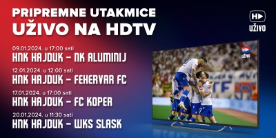 Pripremne utakmice Bijelih gledajte na Hajduk Digital TV!