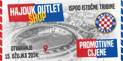 Hajduk outlet shop: Obuci se u hajdučke boje po super cijenama!