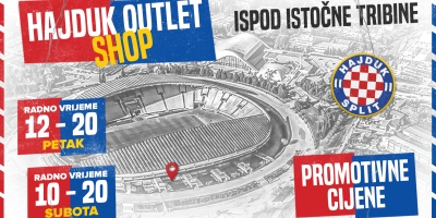 I ovog vikenda Hajduk Outlet Shop otvara svoja vrata na istočnom dijelu stadiona