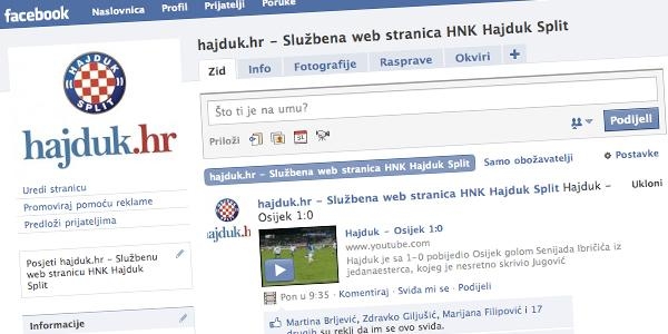 Hajduk na Fejsu: Postanite obožavatelj!