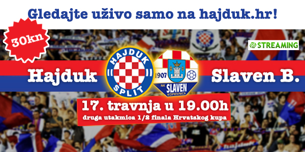Hajduk - Slaven Belupo od 19 sati!
