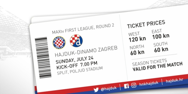 Tickets for Hajduk - Dinamo on sale • HNK Hajduk Split