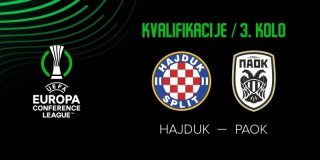 NOGOMET UŽIVO: Hajduk i PAOK na Poljudu igraju prvu utakmicu 3. pretkola  Konferencijske lige u četvrtak, 10. kolovoza 2023. godine - gdje gledati  prijenos?