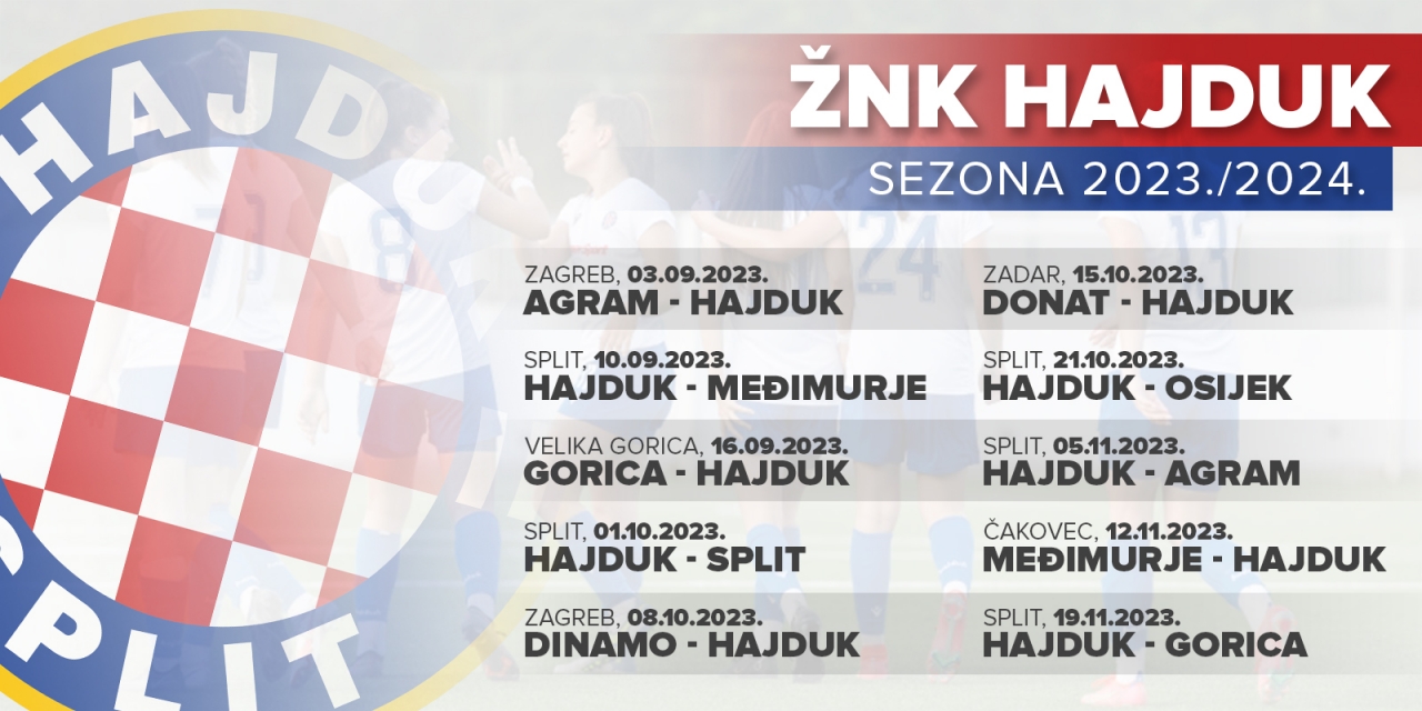 Poznat raspored Supersport 1. HNLŽ • HNK Hajduk Split