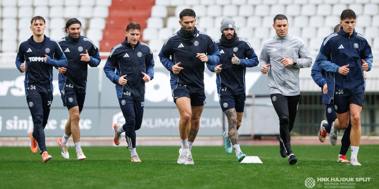 Prvi trening igrača Hajduka u sklopu zimskih priprema