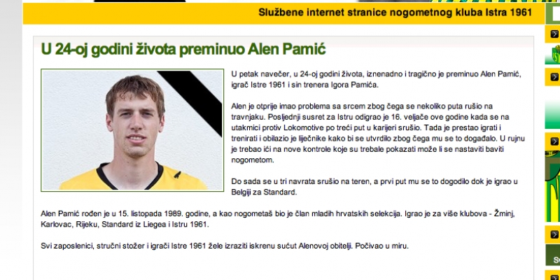 Pogreb Alena Pamića poslijepodne u Žminju