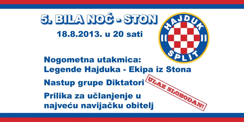 U nedjelju Bila noć u Stonu