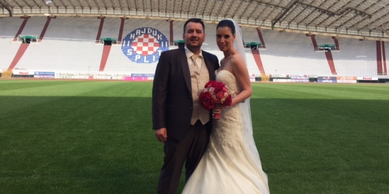 Poljud photo souvenir for newlyweds from Stuttgart