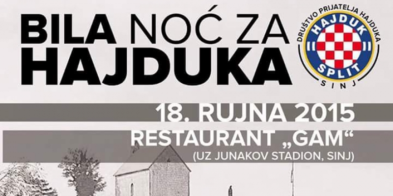 Bila noć za Hajduka u Sinju u petak 18. rujna