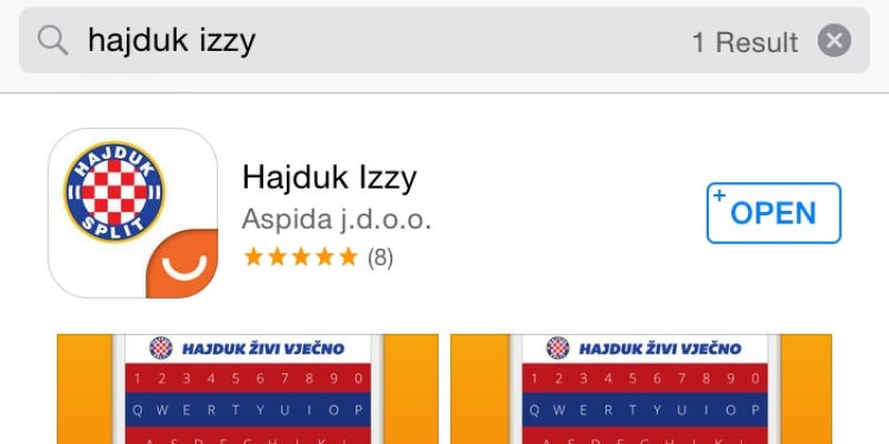 Aplikacija Hajduk Izzy u prvom danu preuzeta 11.000 puta