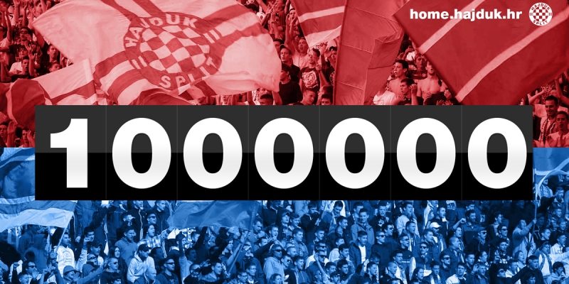 Milijun posjeta na Hajduk Home