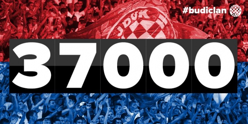 Hajduk ima 37.000 članova u 2016. godini