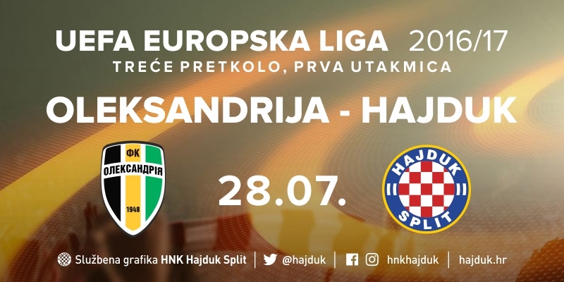Hajduk protiv Oleksandrije u 3. pretkolu Europske lige