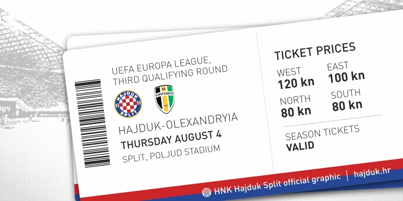 Hajduk - Olexandryia ticket reservation and purchase now available to members
