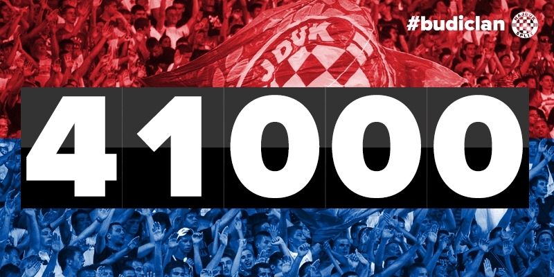 Over 41 000 members of Hajduk!