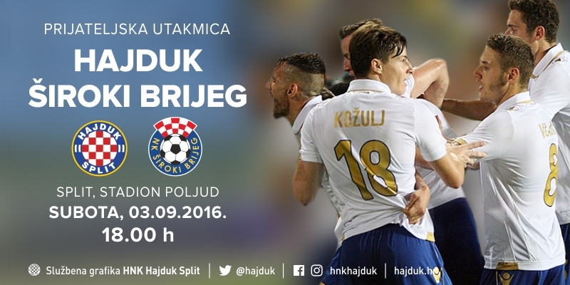 Hajduk u subotu protiv Širokog Brijega