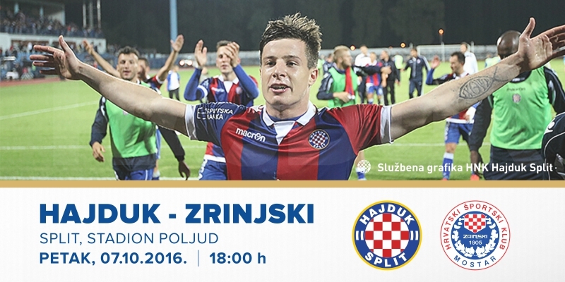 Hajduk protiv Zrinjskog u petak 7. listopada