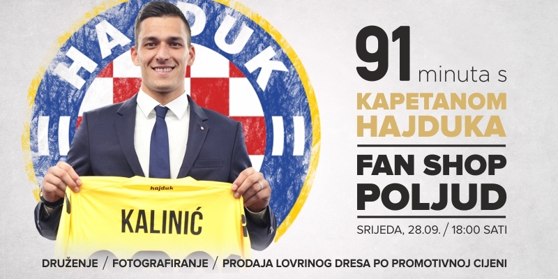 Lovre Vas poziva na druženje u Hajdukov Fan shop!