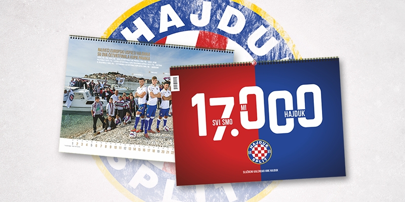 Over 17 000 copies of Hajduk official 2017 calendar have already been sold