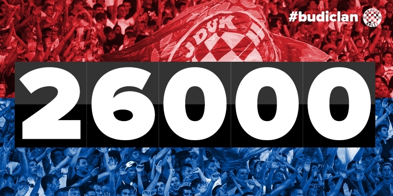 Hajduk dosegao brojku od 26.000 članova!