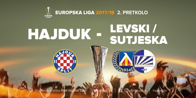 Europska liga: Hajduk u 2. pretkolu protiv pobjednika susreta Levski - Sutjeska