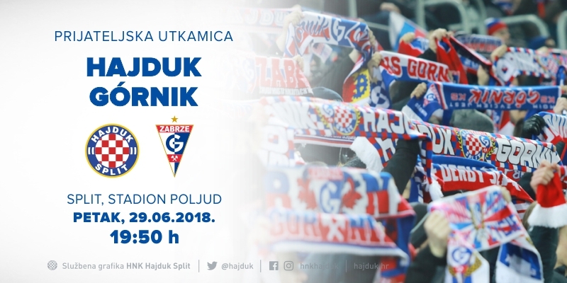 Uzvratni prijateljski susret: Hajduk protiv Górnika na Poljudu od 19:50 sati