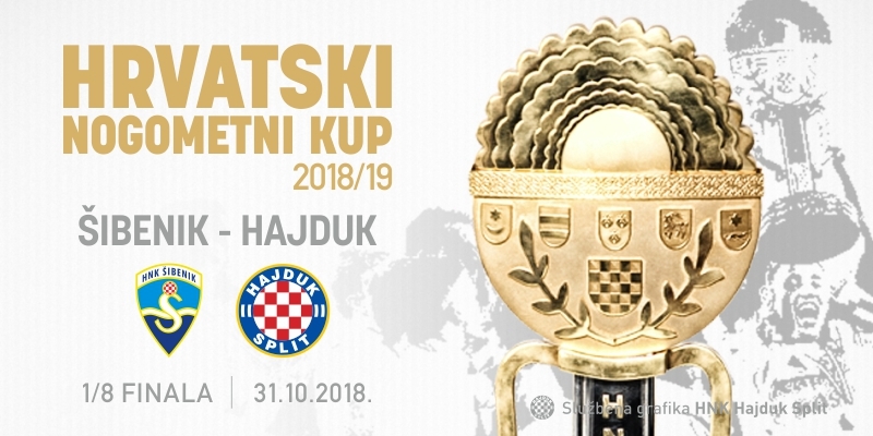 Hajduk u osmini finala Hrvatskog kupa igra protiv Šibenika