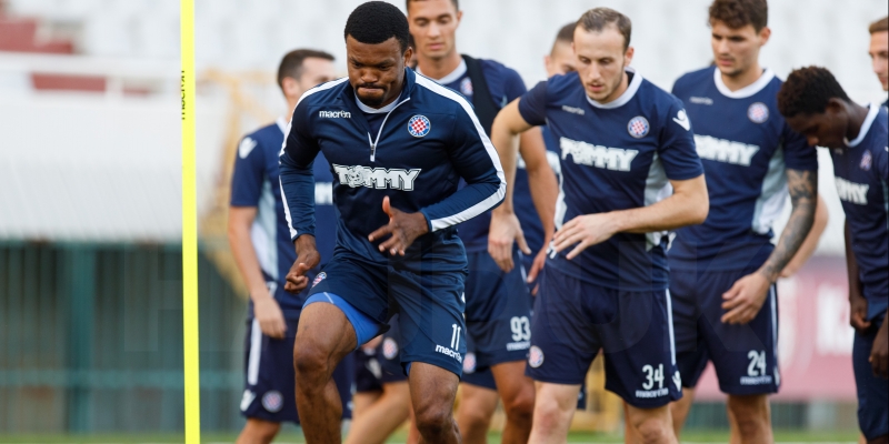 Pre-match training session