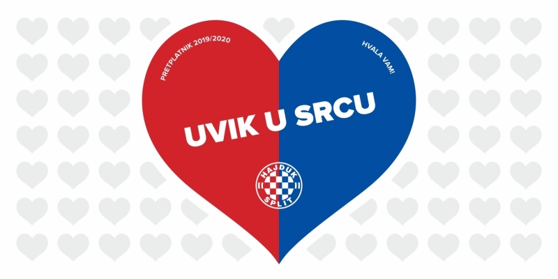 Uvik u srcu: Hajduk zahvaljuje svojim vjernim pretplatnicima!