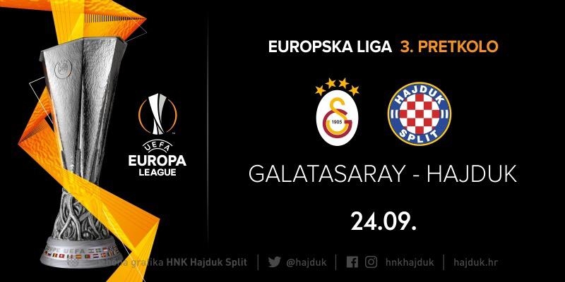 Hajduk u 3. pretkolu Europske lige igra protiv Galatasaraya u Istanbulu
