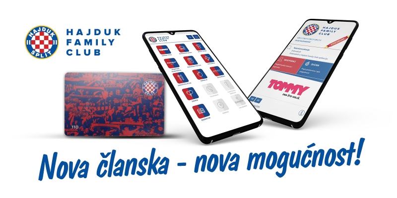 Nova mogućnost: Članska iskaznica kao loyalty kartica Hajduk Family Club