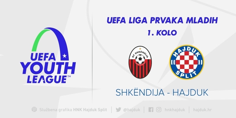Ždrijeb UEFA Lige prvaka mladih: Hajduk u 1. kolu igra protiv Škendije