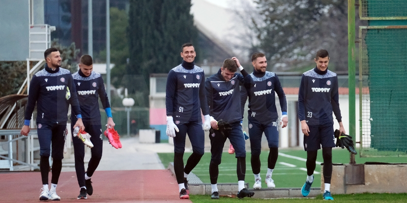 The first training session at the Poljud stadium