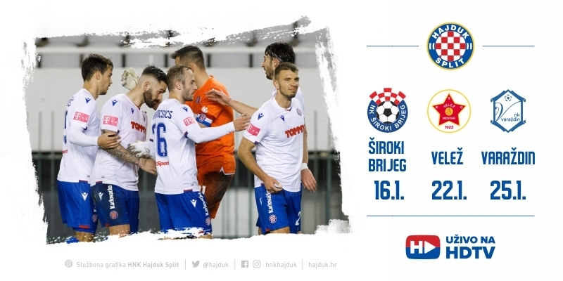 Hajduk dogovorio nove tri pripremne utakmice uoči nastavka sezone