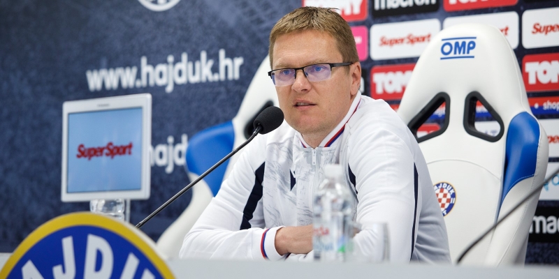 Trener Valdas Dambrauskas uoči utakmice Hajduk - Hrvatski dragovoljac