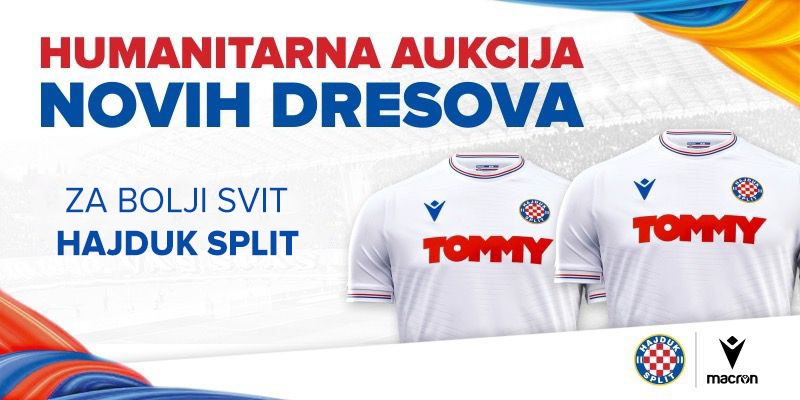 Humanitarna aukcija novih Hajdukovih bijelih dresova
