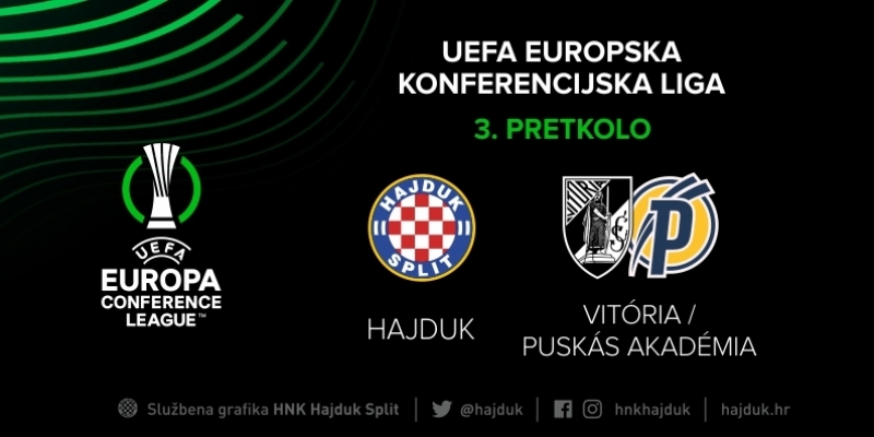 Hajduk u 3. pretkolu Konferencijske lige protiv pobjednika Vitoria SC - Puskas Akademia