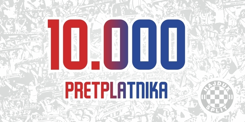 Rušenje svih rekorda: Hajduk ima preko 10.000 pretplatnika!