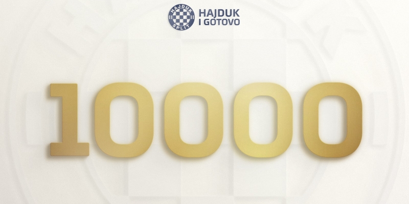 Ruše se rekordi: Nakon samo tri dana Hajduk ima 10 tisuća članova!