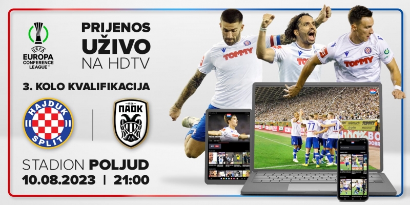 Tickets for HNK Hajduk - PAOK F.C., 10.08.2023 um 21:00 (de)
